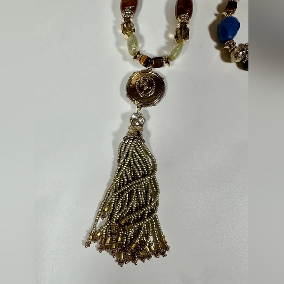 Chico's Bohemian Multi-Colored Tassel Y-Necklace - Picture 6 of 9